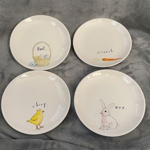Rae Dunn set of 8 Easter plates